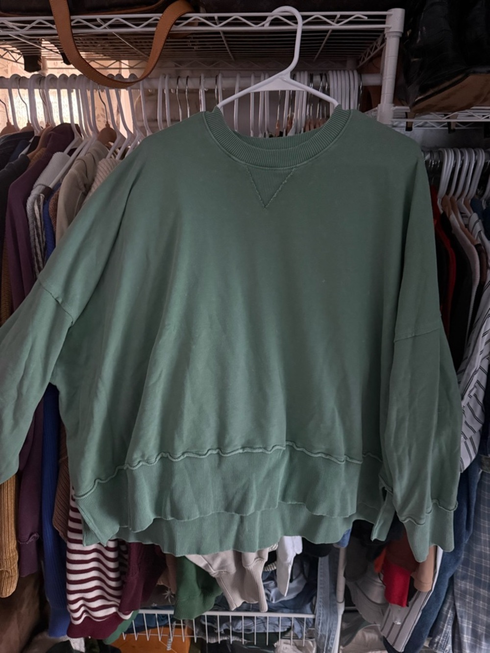 American Eagle Outfitters Olive Green Crewneck Sweater